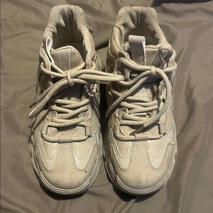 Skechers Kids Beige/Tan Lace-Up Sneakers